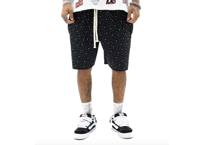 Heights District - Rhinestones Raw Shorts