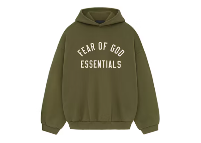 Fear of God Essentials Fleece Hoodie Military