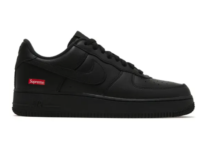 Supreme X Air Force 1 Low Box Logo Black PRE OWNED
