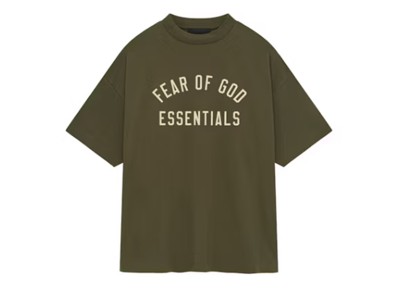 Fear of God Essentials Jersey Crewneck Tee Military