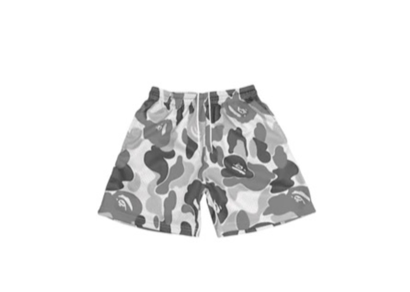 Grey Camo Mesh Shorts
