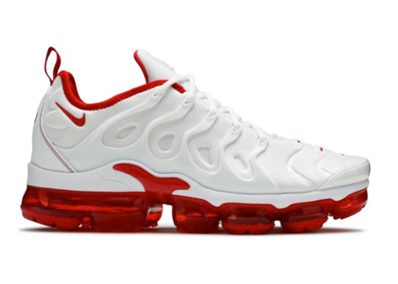 Air Vapor Max Plus White University Red PRE OWNED