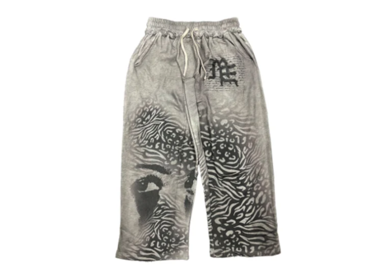 Grey Striped Sweatpants