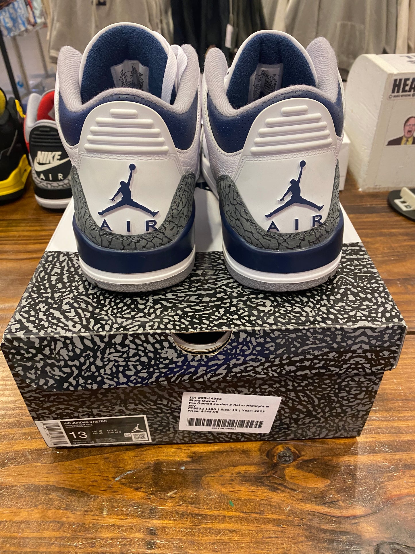 Pre Owned Jordan 3 Retro Midnight Navy