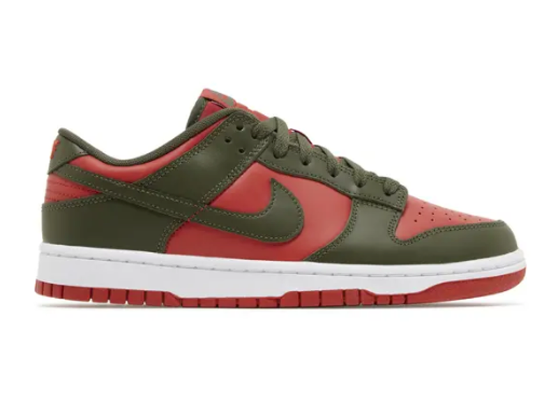 Dunk Low Cargo Khaki Mystic Red PRE OWNED