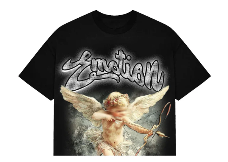 Black Rhinestone Cropped tee