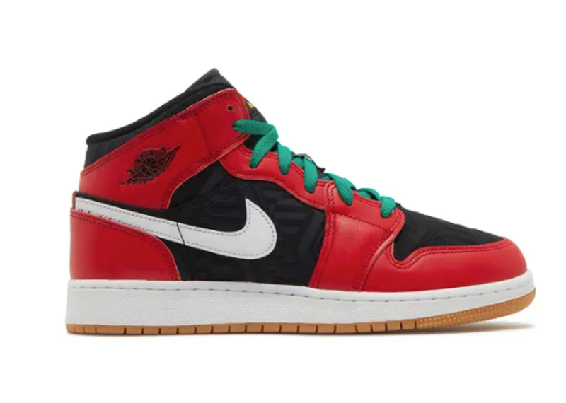 Jordan 1 Mid SE GS Christmas PRE OWNED