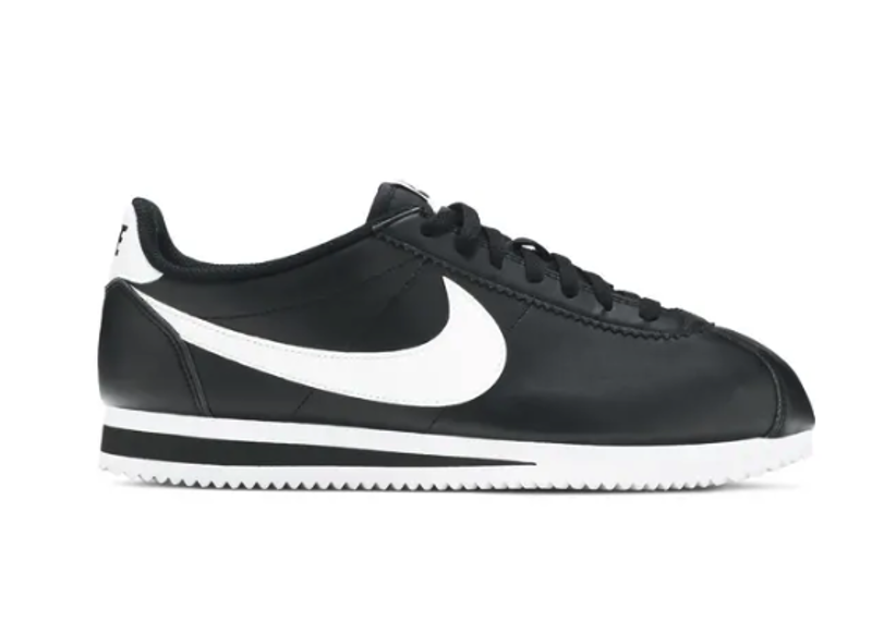 Wmns Classic Cortez Leather Black White PRE OWNED