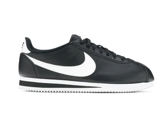 Wmns Classic Cortez Leather Black White PRE OWNED