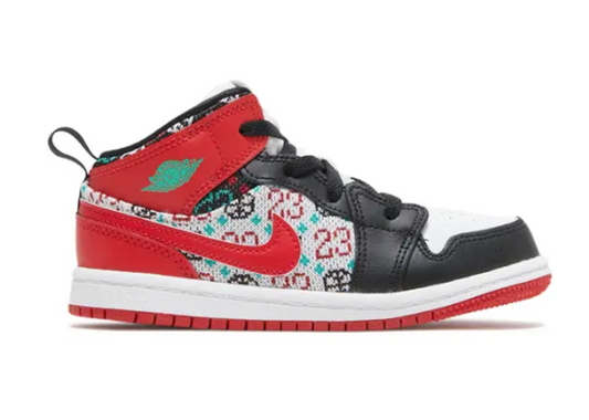 Jordan 1 Mid SE TD Ugly Christmas Sweater PRE OWNED