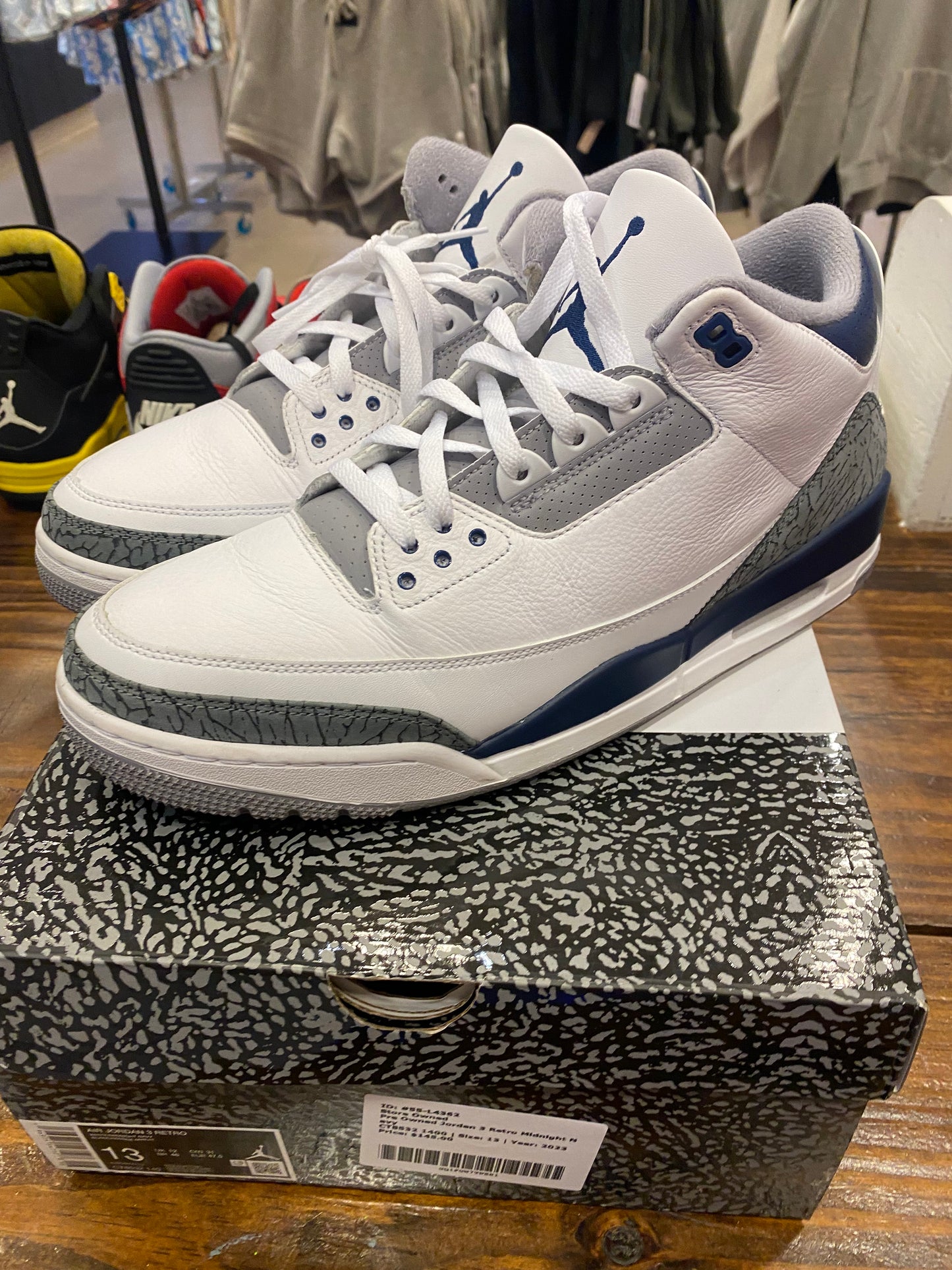 Pre Owned Jordan 3 Retro Midnight Navy