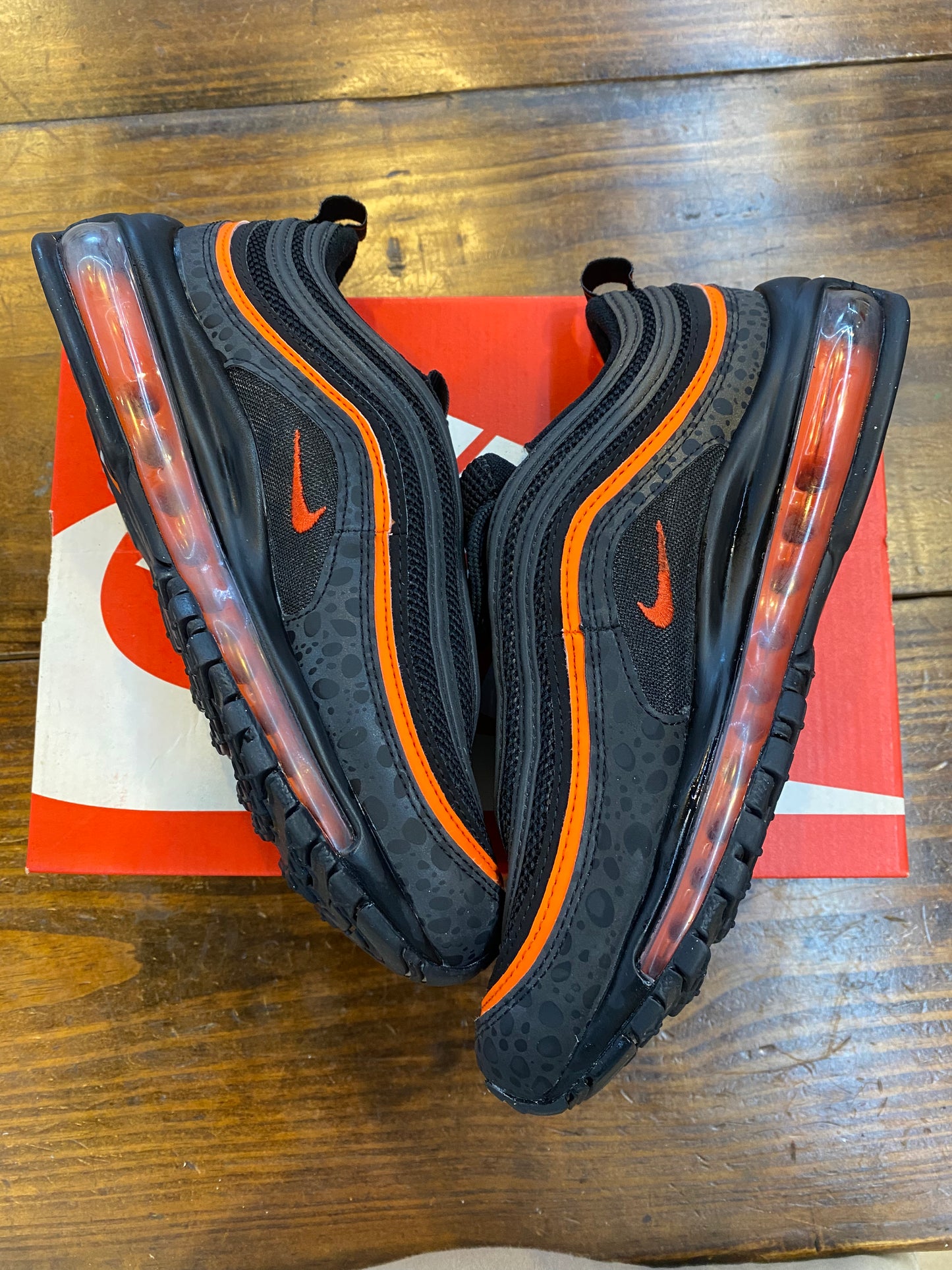 Air Max 97 GS Black Safety Orange PRE OWNED