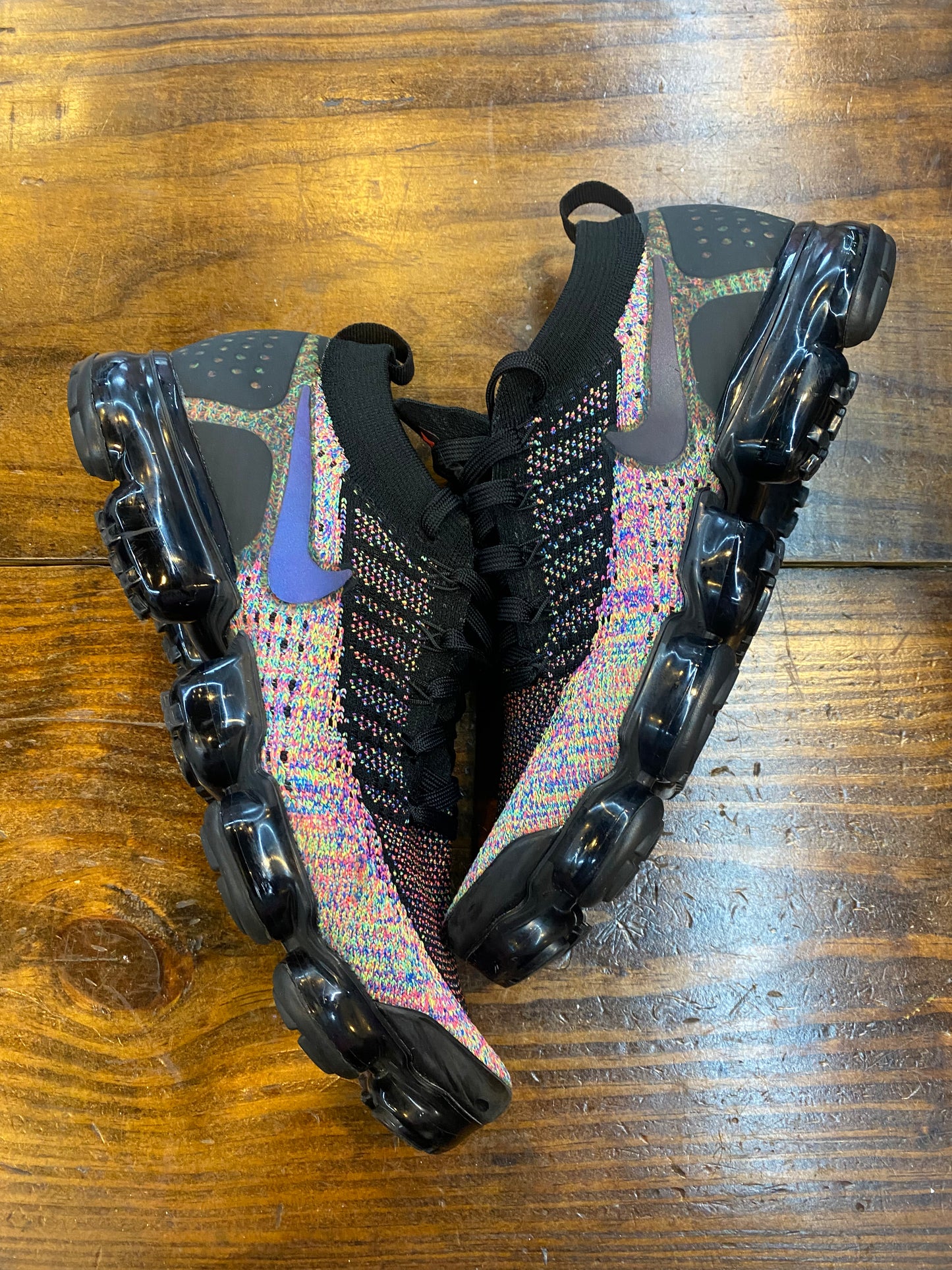 Air Vapor Max Flyknit 2 Black Multi Color PRE OWNED