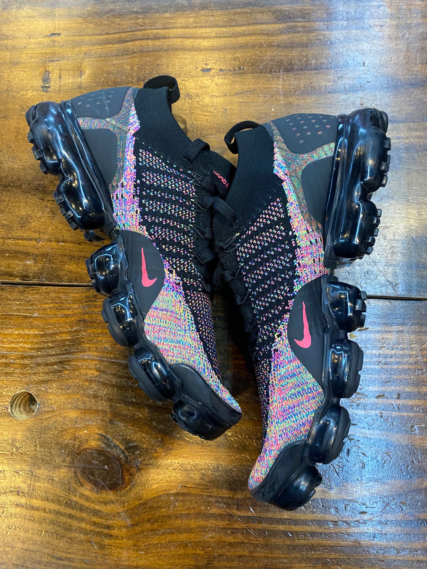Air Vapor Max Flyknit 2 Black Multi Color PRE OWNED