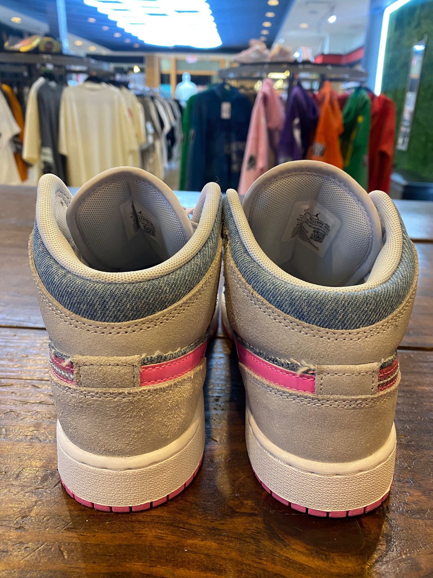 Jordan 1 Mid GS Denim Sequin PRE OWNED