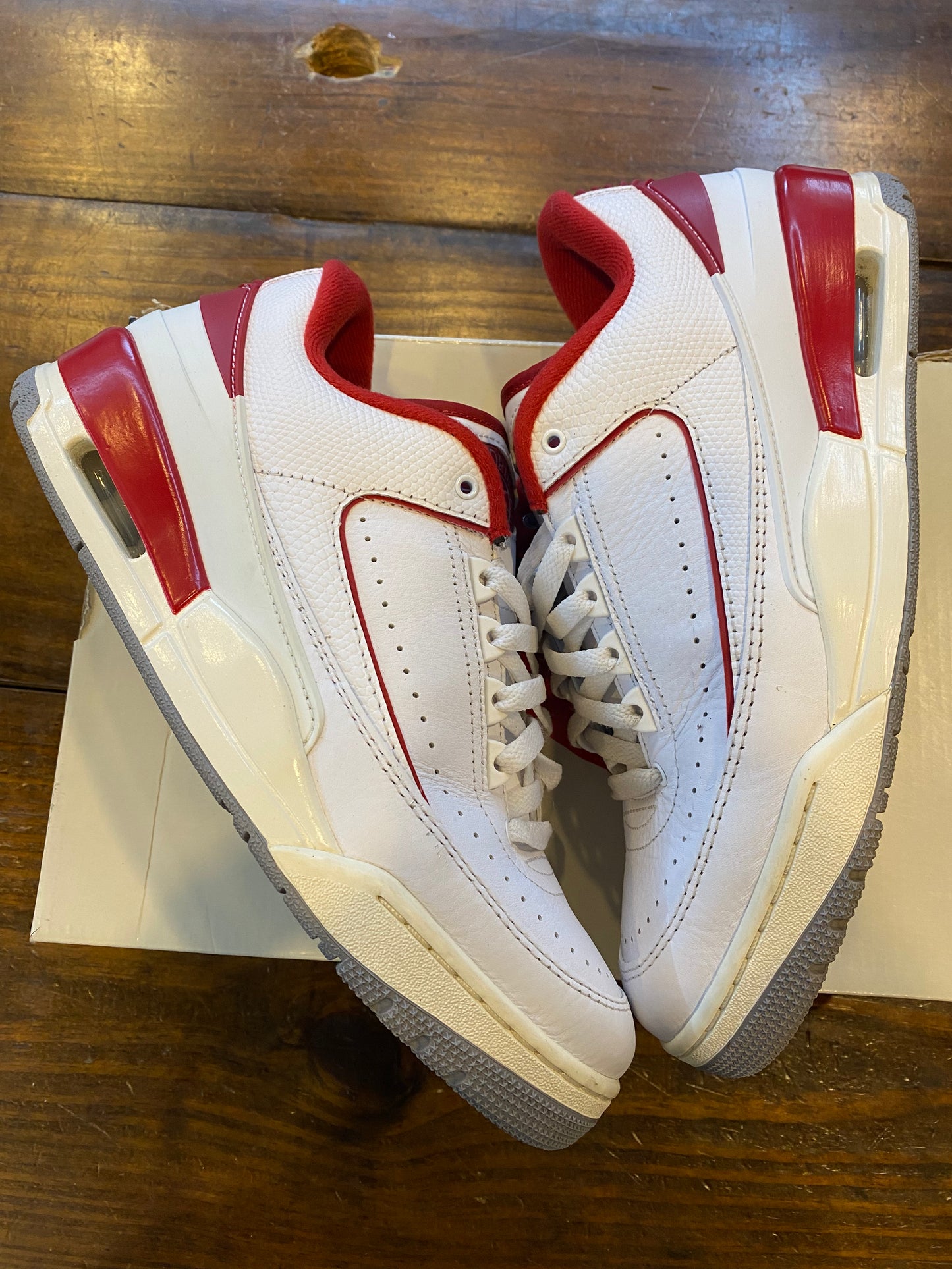 Jordan 2 3 White Varsity Red PRE OWNED