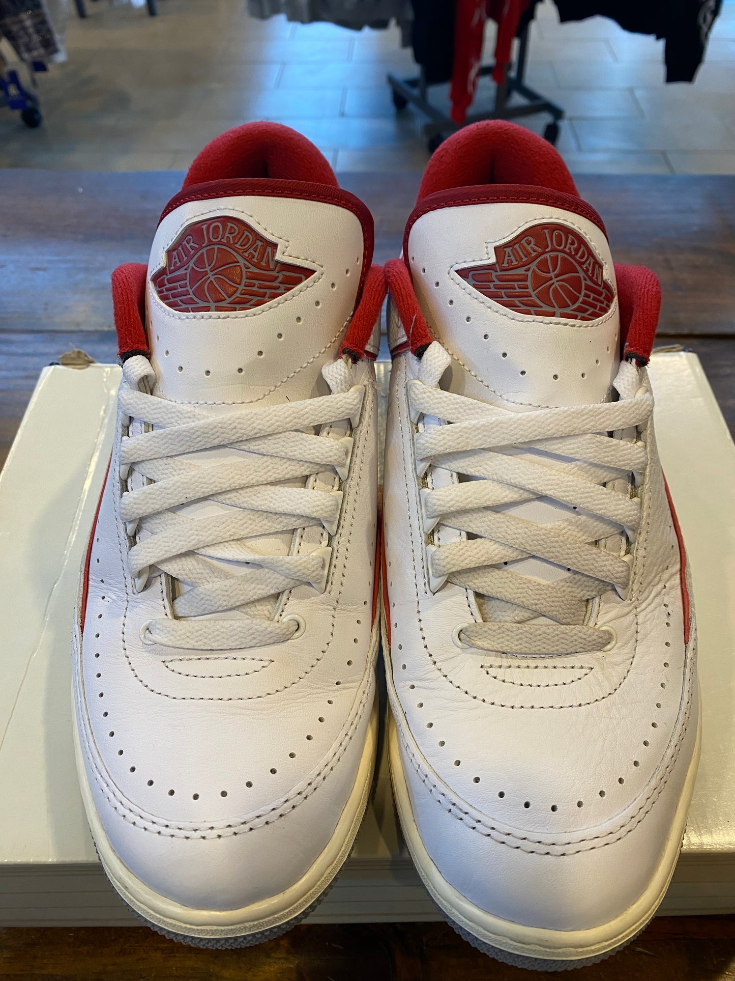 Jordan 2 3 White Varsity Red PRE OWNED