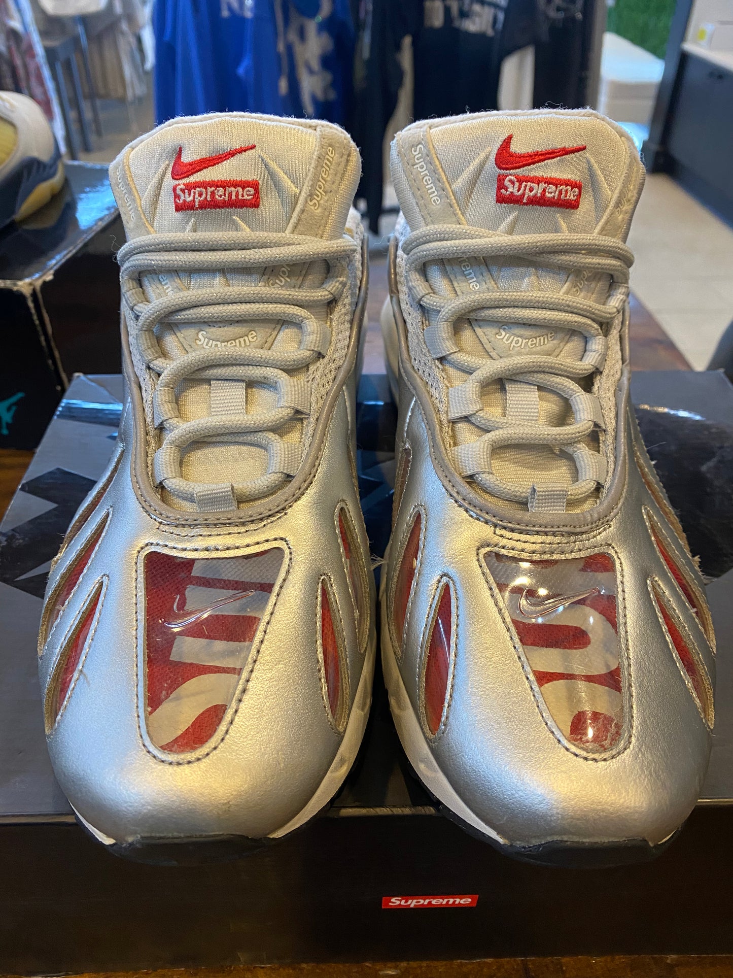 Supreme X Air Max 96 Metallic Silver PRE OWNED