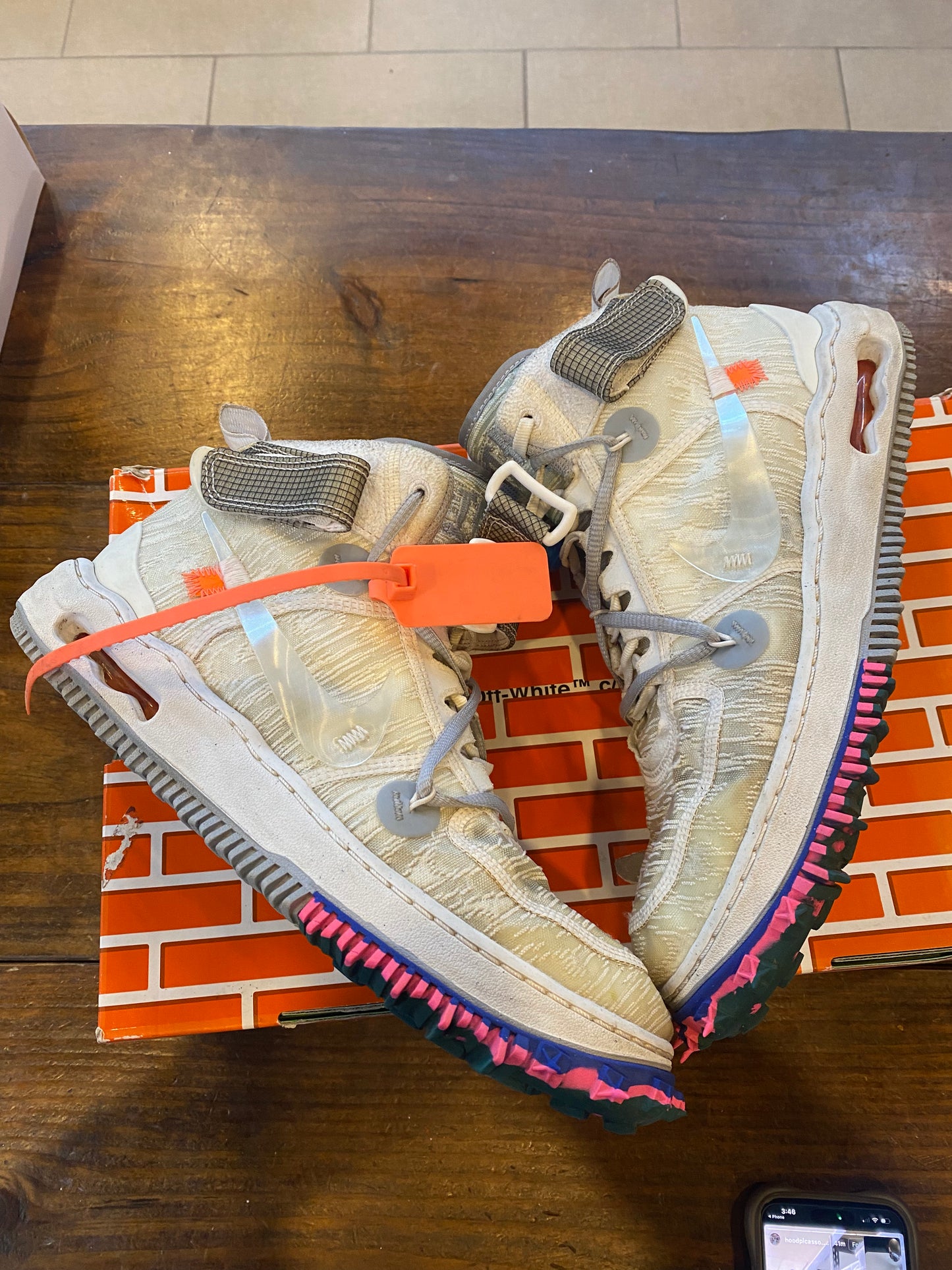 Off White X Air Force 1 Mid White PRE OWNED