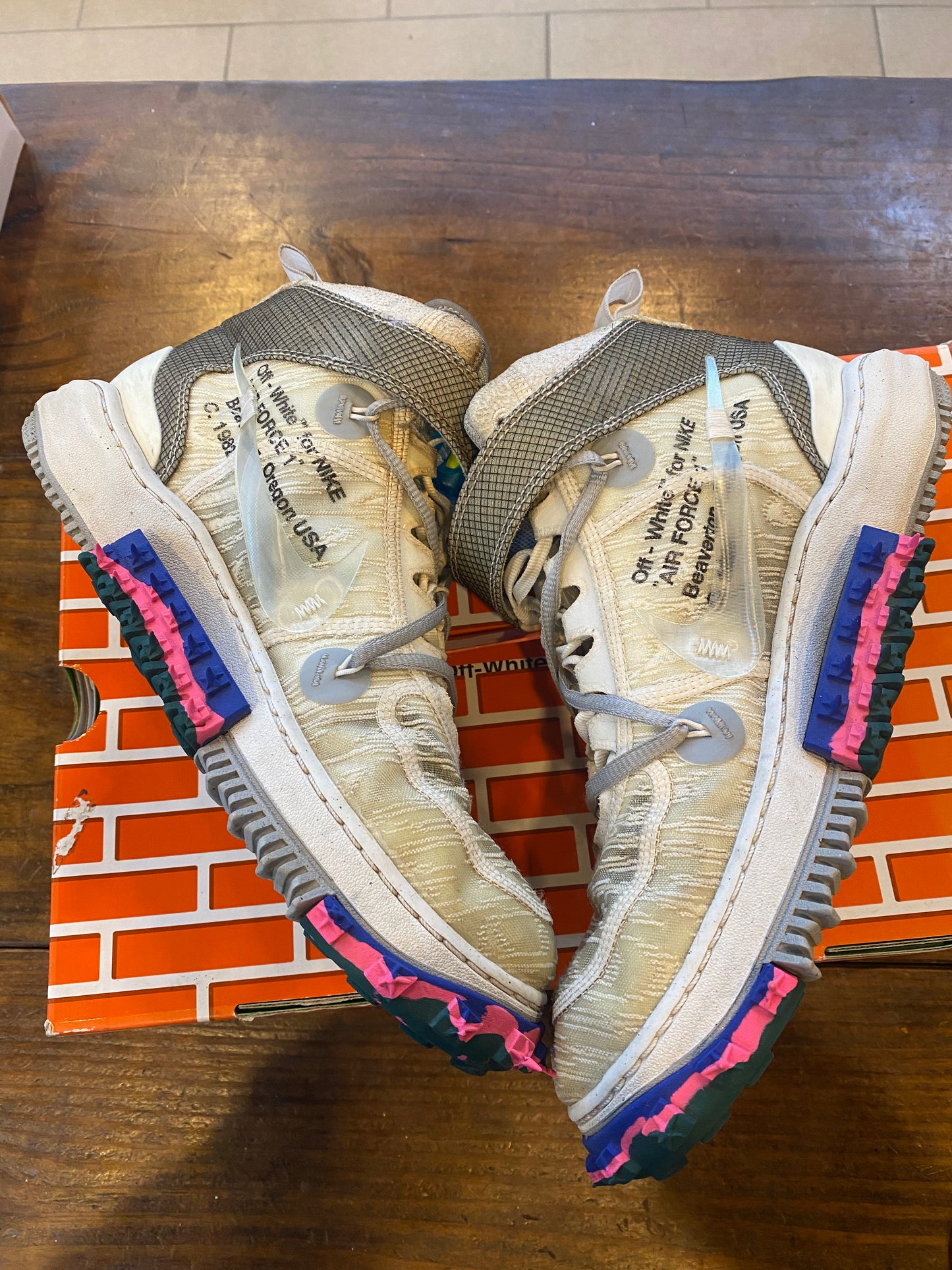 Off White X Air Force 1 Mid White PRE OWNED