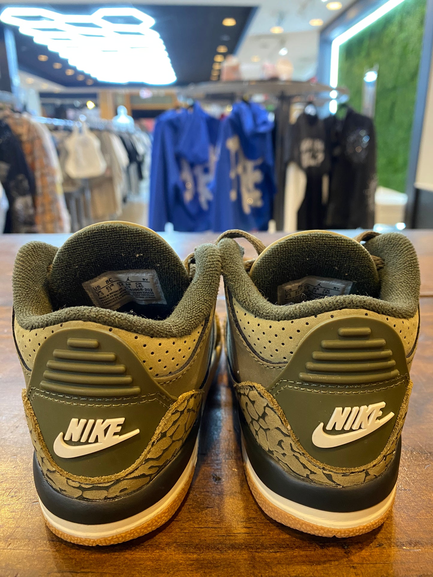 Jordan 3 Retro TD Medium Olive Neutral Olive PRE OWNED