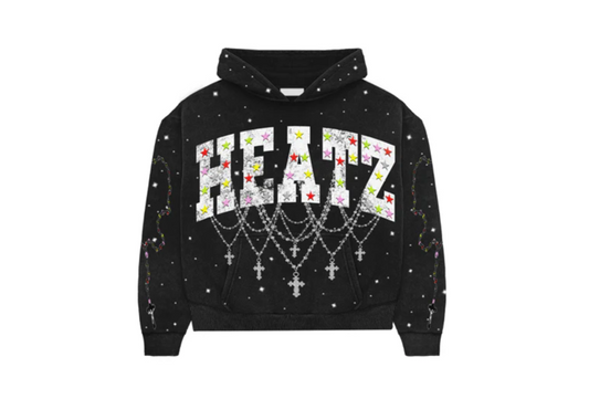 HEATZ Studio Multi Cross Rhinestone Hoodie