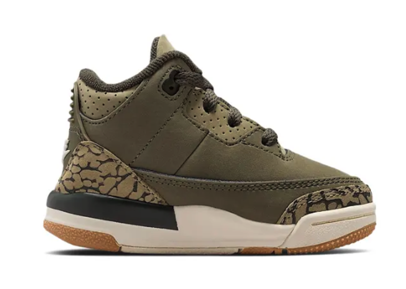 Jordan 3 Retro TD Medium Olive Neutral Olive PRE OWNED