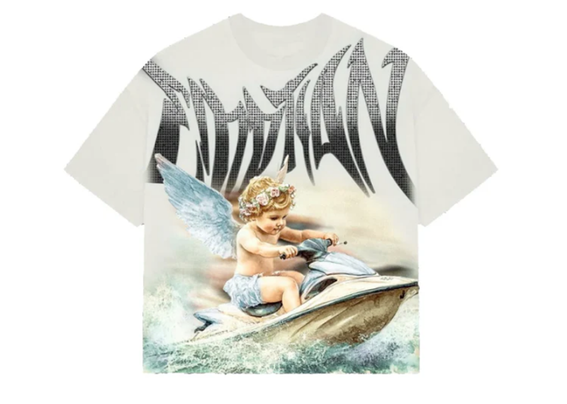 Cream Jetski Rhinestone Tee