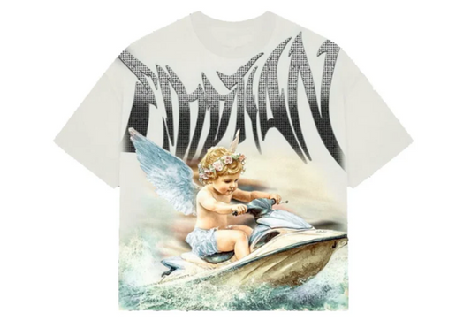 Cream Jetski Rhinestone Tee