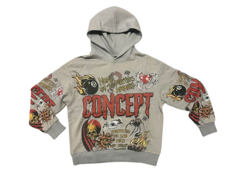Concept Graffiti Grey Hoodie