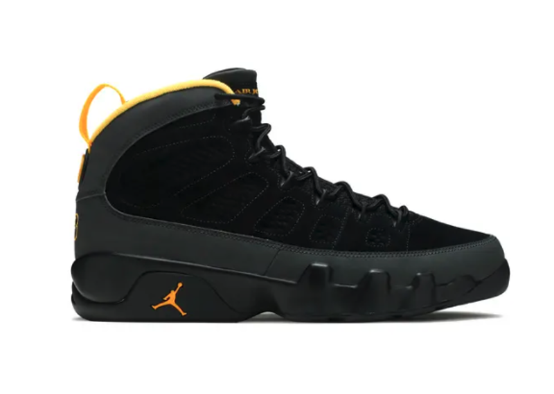 Jordan 9 Retro Dark Charcoal University Gold PRE OWNED