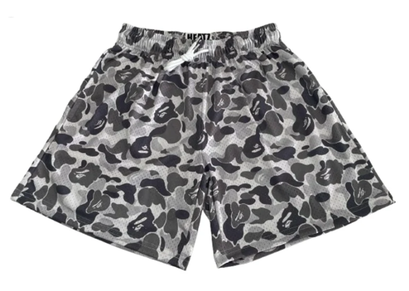 Heatz Studio Gray Camo Mesh Shorts