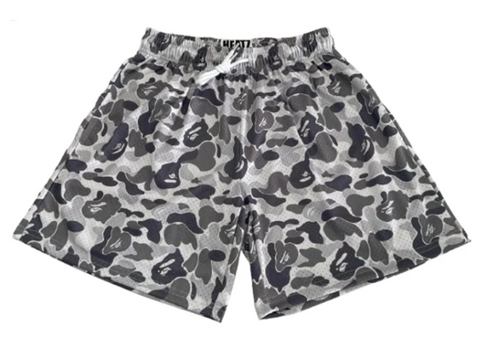 Heatz Studio Gray Camo Mesh Shorts