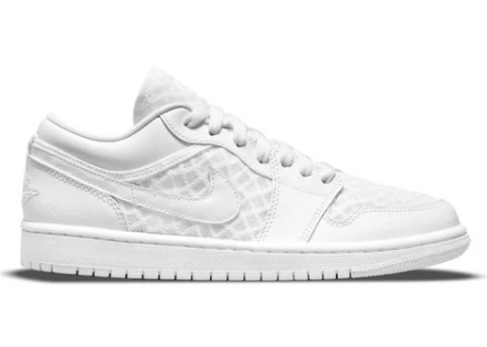 Wmns Jordan 1 Retro Low Breathe Triple White PRE-OWNED