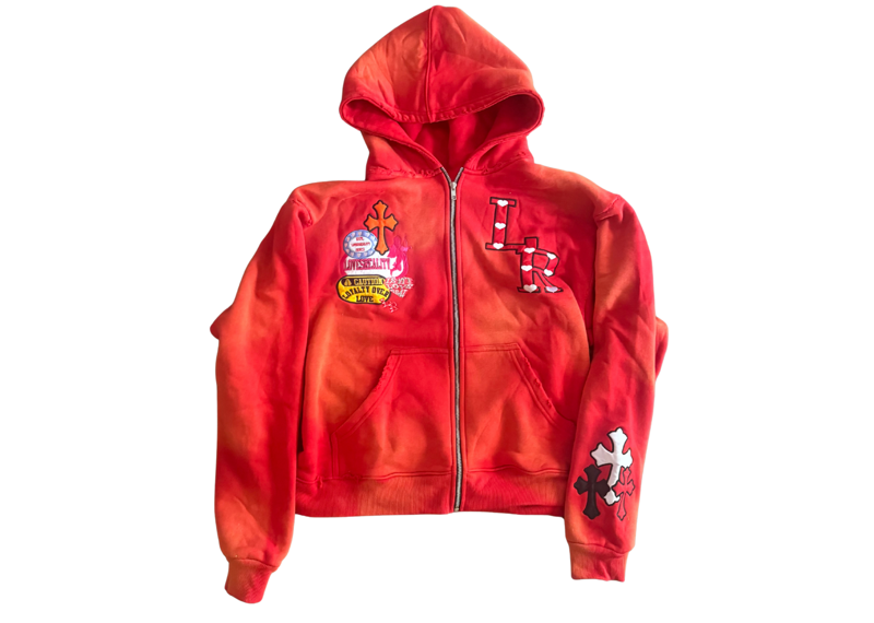 Loves Reality Wash Red Zip Up