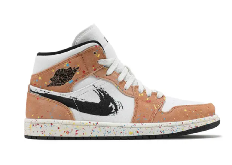 Jordan 1 Mid SE Brushstroke Paint Splatter PRE OWNED