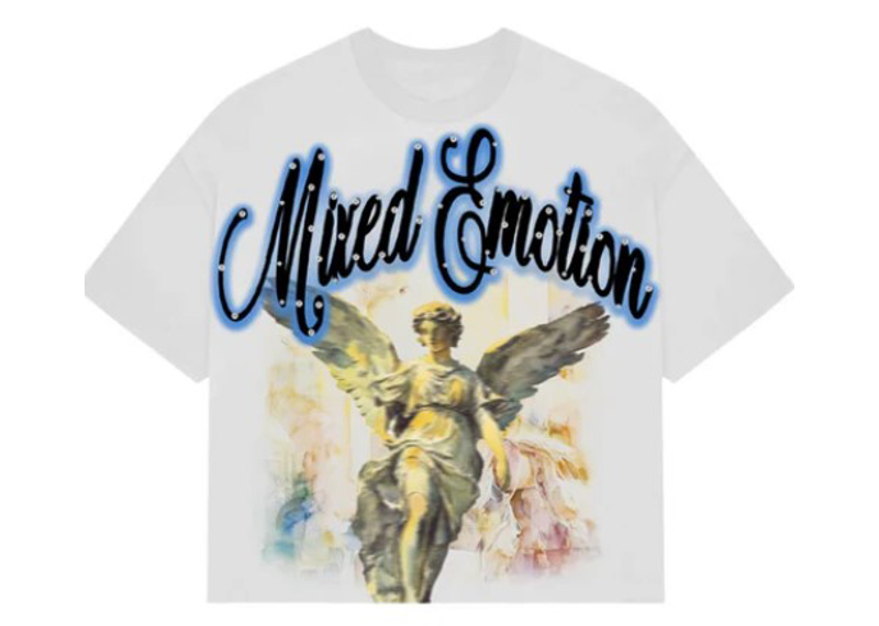 Blue Rhinestone Cropped Shirt