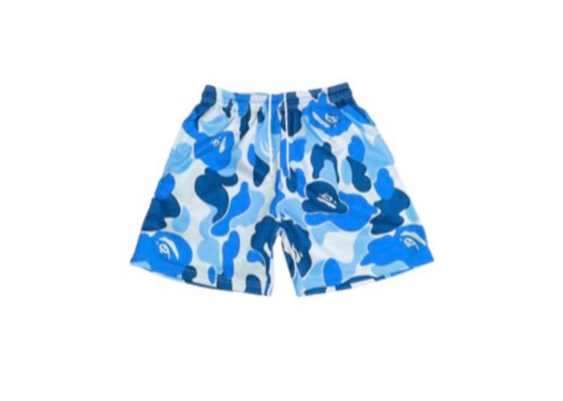 Blue Camo Mesh Shorts